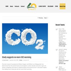 Study suggests no more CO2 warming