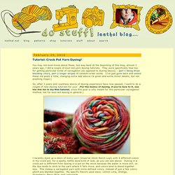 Tutorial: Crock Pot Yarn Dyeing!