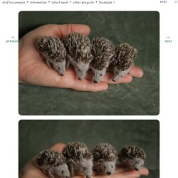 Stuffed Animals by Natasha Fadeeva - hedgehog family