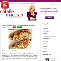 Natalie MacLean » Smoky Stuffed Eggplant with Mozzarella and Feta Recipe