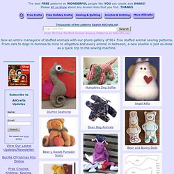 Over 50 Free Stuffed Animal Sewing Patterns at AllCrafts!