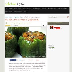 Stuffed Green Peppers (Capsicum) - Simple Easy to Cook Recipe by Archana's Kitchen