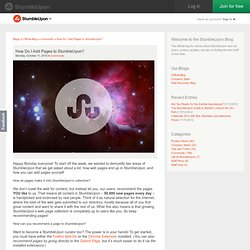 How Do I Add Pages to StumbleUpon?