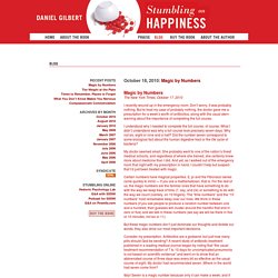 Stumbling on Happiness: Daniel Gilbert