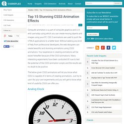 Top 15 Stunning CSS3 Animation Effects
