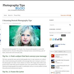 5 Stunning Photography Tips - Portrait StumbleUpon