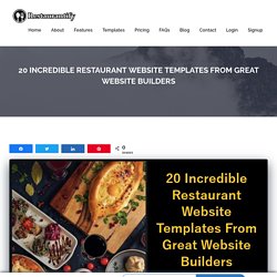 20 Stunning Restaurant Website Templates For Online Food Ordering
