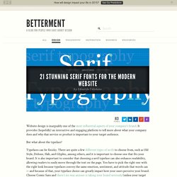 21 Stunning Serif Fonts for the Modern Website