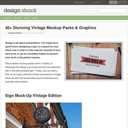40+ Stunning Vintage Mockup Packs & Graphics