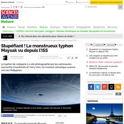 Stupéfiant ! Le monstrueux typhon Maysak vu depuis l'ISS
