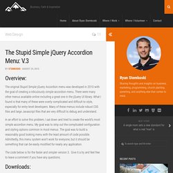 Stupid Simple jQuery Accordion Menu