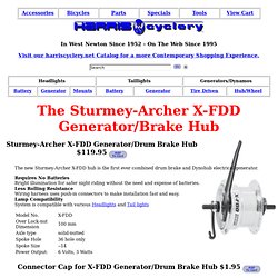 Sturmey-Archer Generator/Brake Hubs For Bicycles