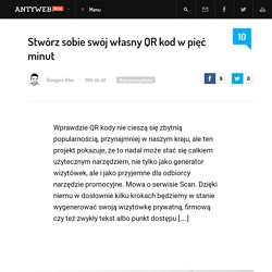 Stwórz sobie swój własny QR kod w pięć minut czyli o narzędziu Scan