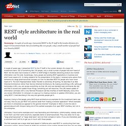 REST-style architecture in the real world