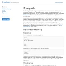 Style guide · R packages