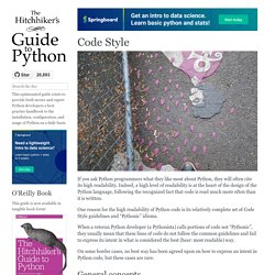 Code Style — The Hitchhiker's Guide to Python