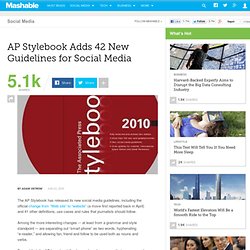 AP Stylebook Adds 42 New Guidelines for Social Media - (Build 20