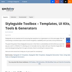 Styleguide Toolbox - Templates, UI Kits, Tools & Generators
