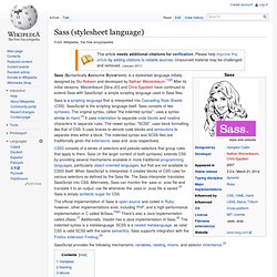 Sass (stylesheet language)