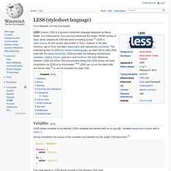 LESS (stylesheet language)