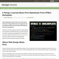 6 Things I Learned About Print Stylesheets From HTML5 Boilerplate