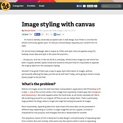 Image styling with canvas