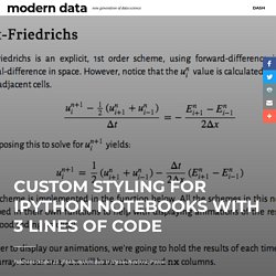 Custom styling for IPython notebooks with 3 lines of code