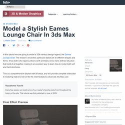 Model a Stylish Eames Lounge Chair In 3ds Max