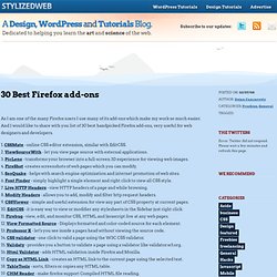 30 Best Firefox add-ons