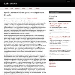 Spivak-Can the Subaltern Speak?-reading selection diversity - LASCapstone