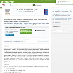 Chemical recycling of carbon fibre composites using alcohols under subcritical and supercritical conditions