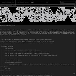 Recursive Subdivision Tiling - algorithmic design