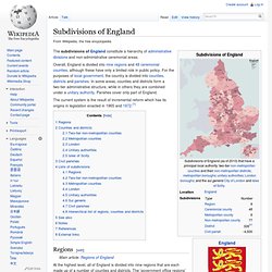 Subdivisions of England