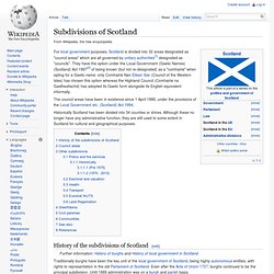Subdivisions of Scotland