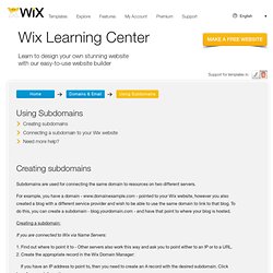 Wix Support Center