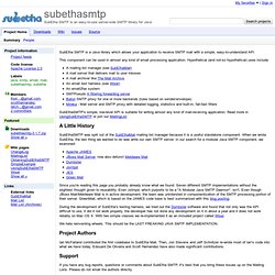 subethasmtp - SubEtha SMTP is an easy-to-use server-side SMTP library for Java