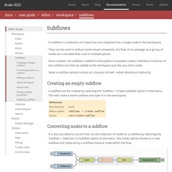 Subflows : Node-RED