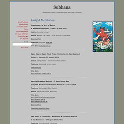 Subhana: Insight Meditation
