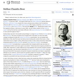 Subhas Chandra Bose - Wikipedia