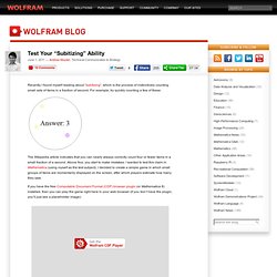 Blog : Test Your “Subitizing” Ability