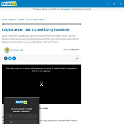 Subject areas - Society and Living Standards
