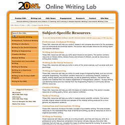 Subject-Specific Writing