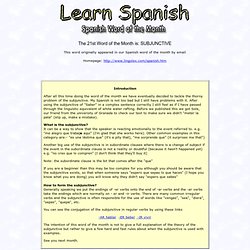 Spanish grammar lesson - Subjunctive - Explanation