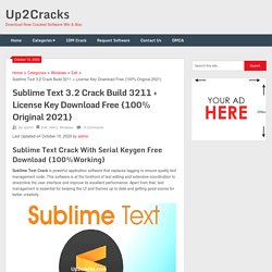 Sublime Text 3.2 Crack Build 3211 + License Key Download Free