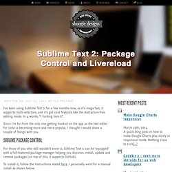 Sublime Text 2: Package Control and Livereload