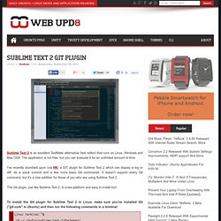 Sublime Text 2 GIT Plugin