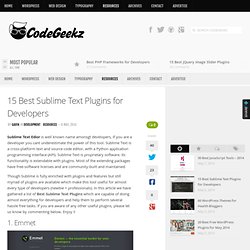 15 Best Sublime Text Plugins for Developers