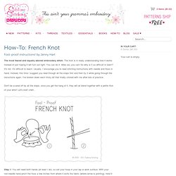 How-To: French Knot - the best instructions ever!