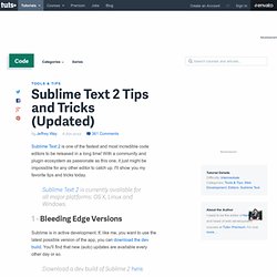 Sublime Text 2 Tips and Tricks (Updated)