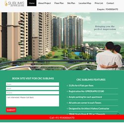 CRC Sublimis Noida Extension, 2/3 BHK Sector 1 Greater Noida